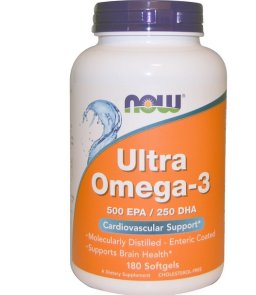 Ultra Omega 3, Enteric Coating (180 softgels) - Now Foods